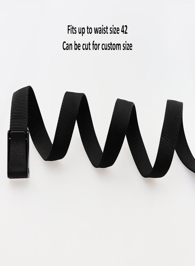 Thomas Bates Titan Durable Outdoor Nylon Web Belt Metal Free (Black) - Image 2